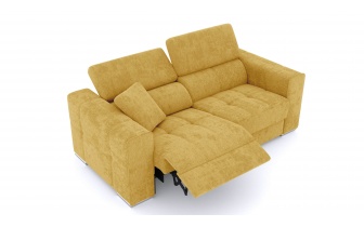 Canapé droit 3 places avec un relax électrique à côté gauche QUARTZ