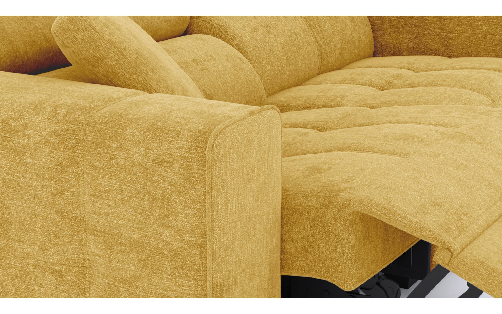 Canapé droit 3 places avec un relax électrique à côté gauche QUARTZ