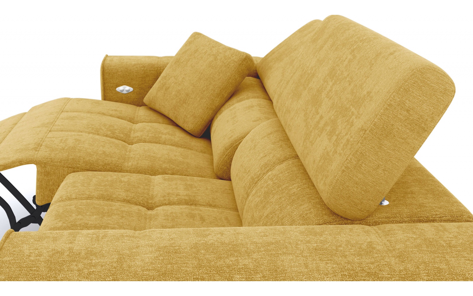 Canapé droit 3 places avec un relax électrique à côté gauche QUARTZ