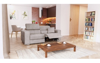 Canapé droit 3 places avec un relax électrique à côté droit QUARTZ