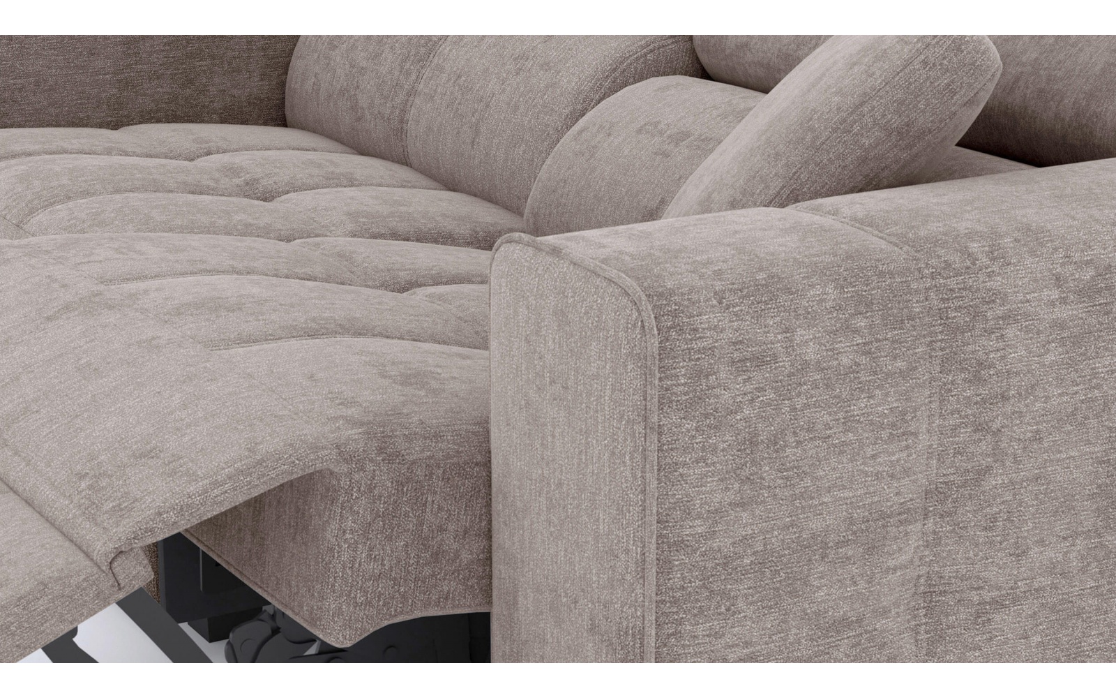 Canapé droit 3 places avec un relax électrique à côté droit QUARTZ