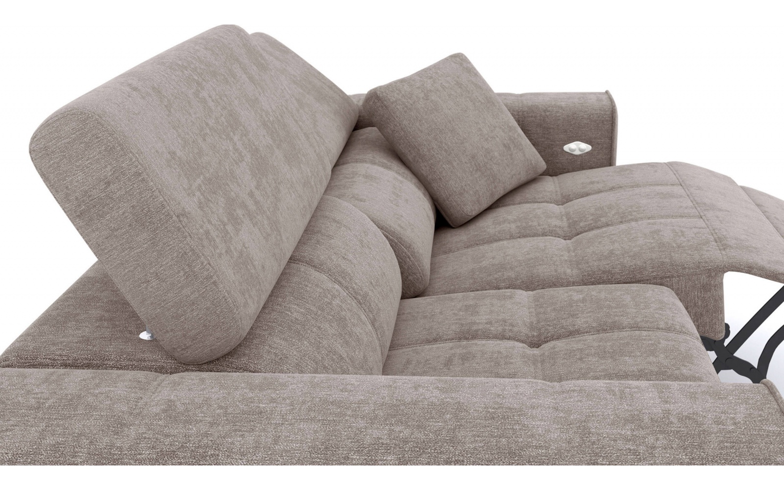 Canapé droit 3 places avec un relax électrique à côté droit QUARTZ