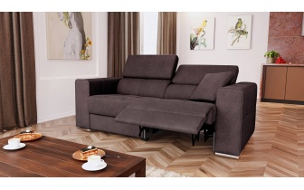 Canapé droit 3 places avec un relax électrique à côté droit QUARTZ