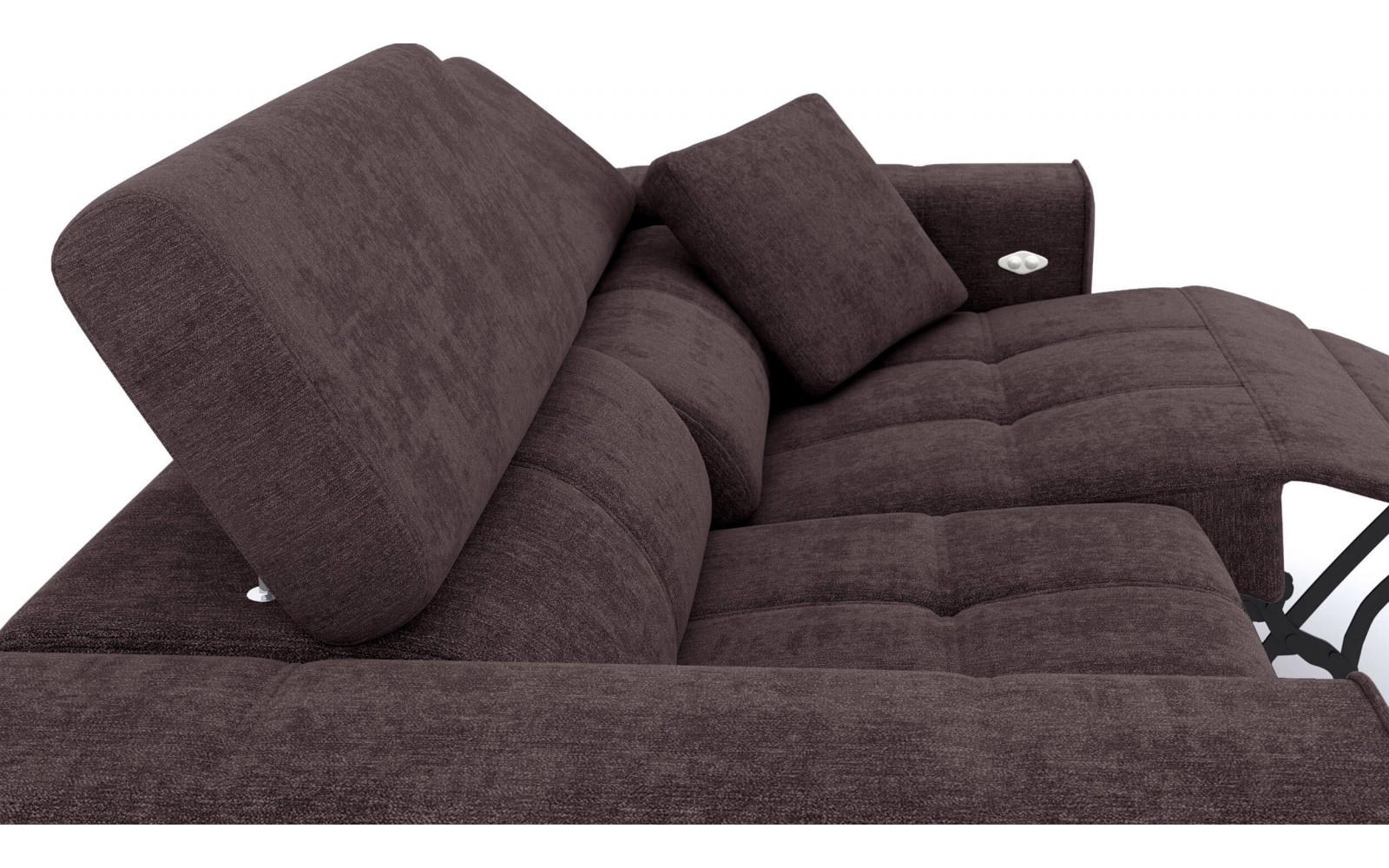 Canapé droit 3 places avec un relax électrique à côté droit QUARTZ