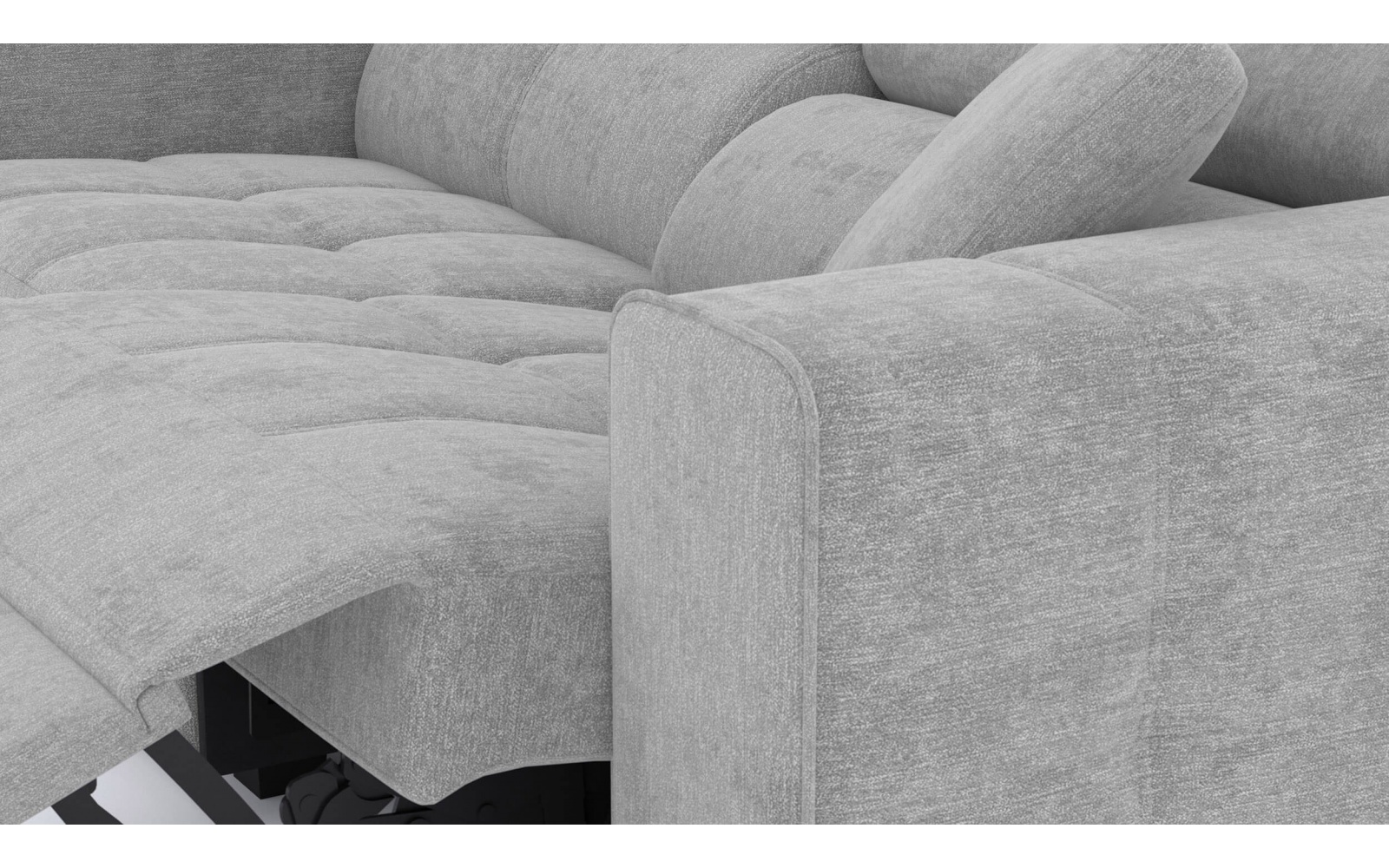 Canapé droit 3 places avec un relax électrique à côté droit QUARTZ