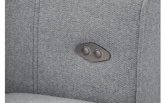 Canapé droit 3 places avec siège extensible électrique QUARTZ