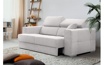 Canapé droit 3 places avec siège extensible électrique QUARTZ