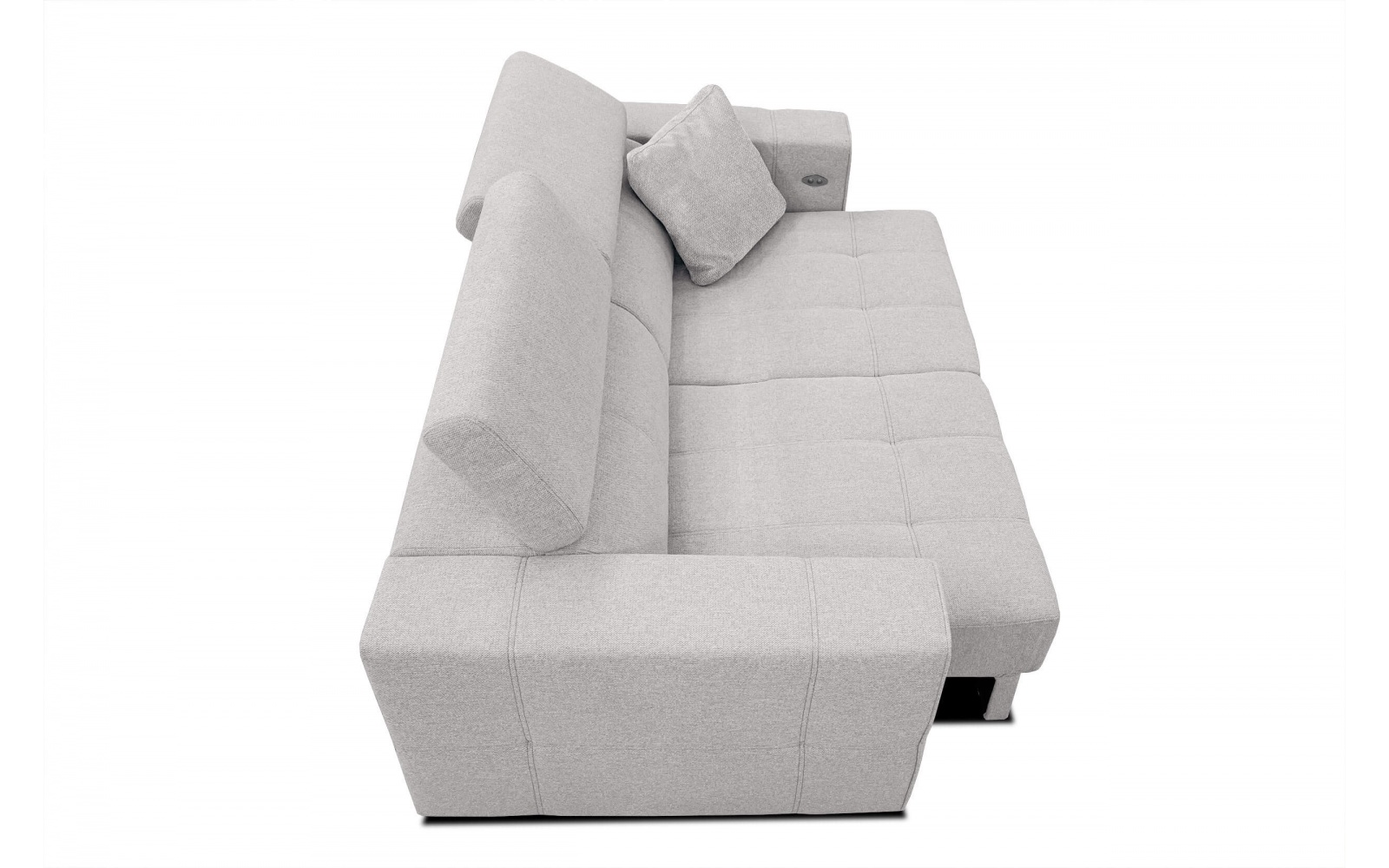 Canapé droit 3 places avec siège extensible électrique QUARTZ