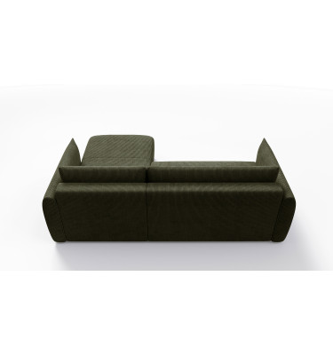 Canapé d'angle droit 3 places tissu olive - TAUER