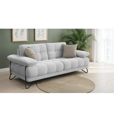 Canapé BUBBARA 2,5 places, gris clair