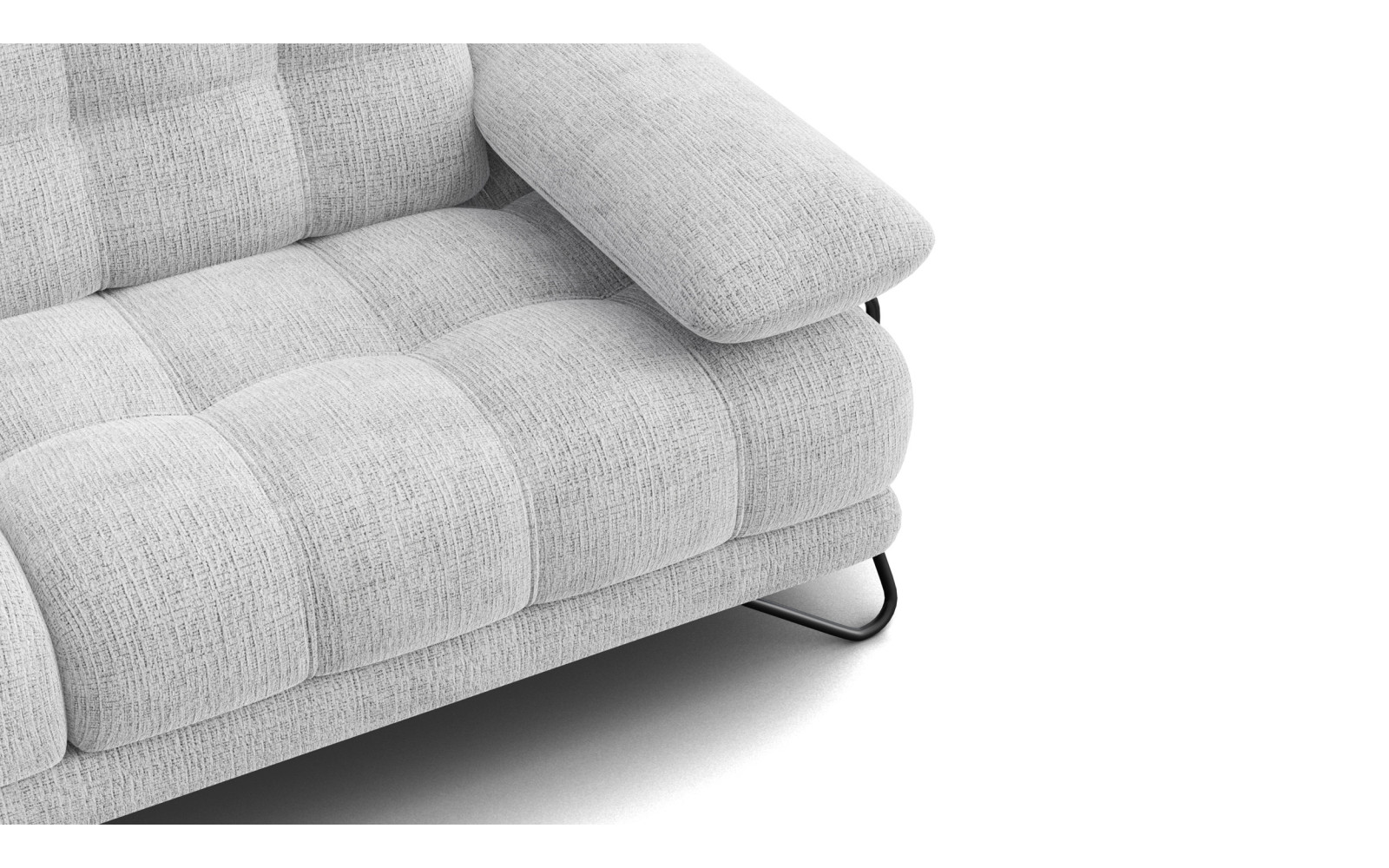 Canapé BUBBARA 2,5 places, gris clair