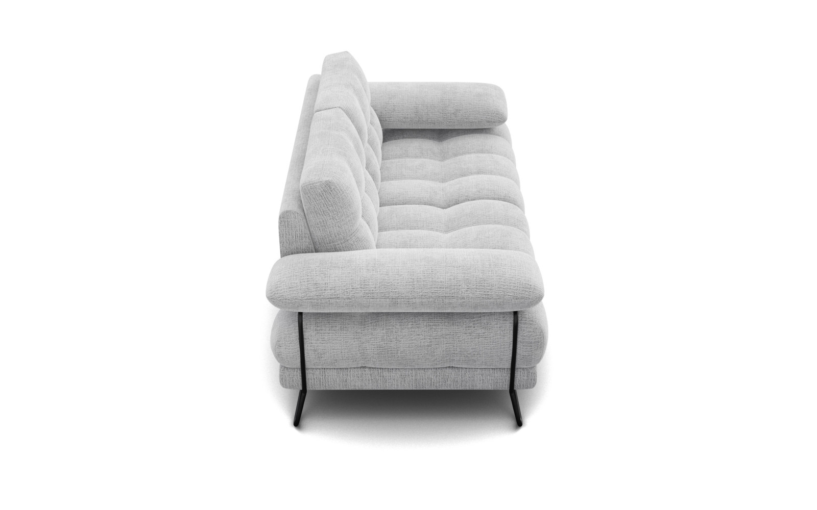 Canapé 2 places BUBBARA, gris clair