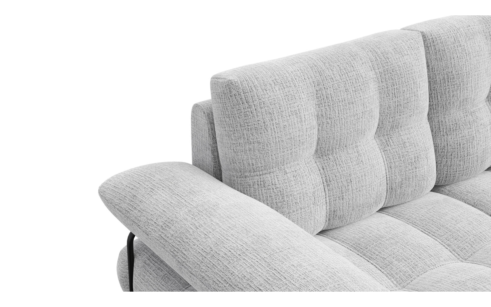 Canapé 2 places BUBBARA, gris clair