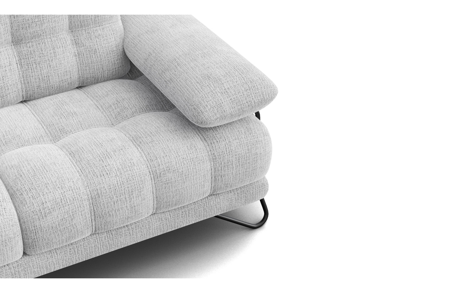 Canapé 2 places BUBBARA, gris clair