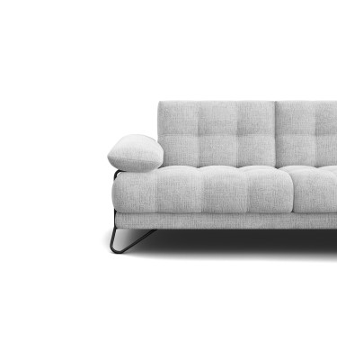 BUBBARA canapé d’angle 4 places droit, gris clair