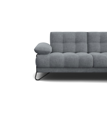 BUBBARA canapé d’angle 4 places droit, gris foncé