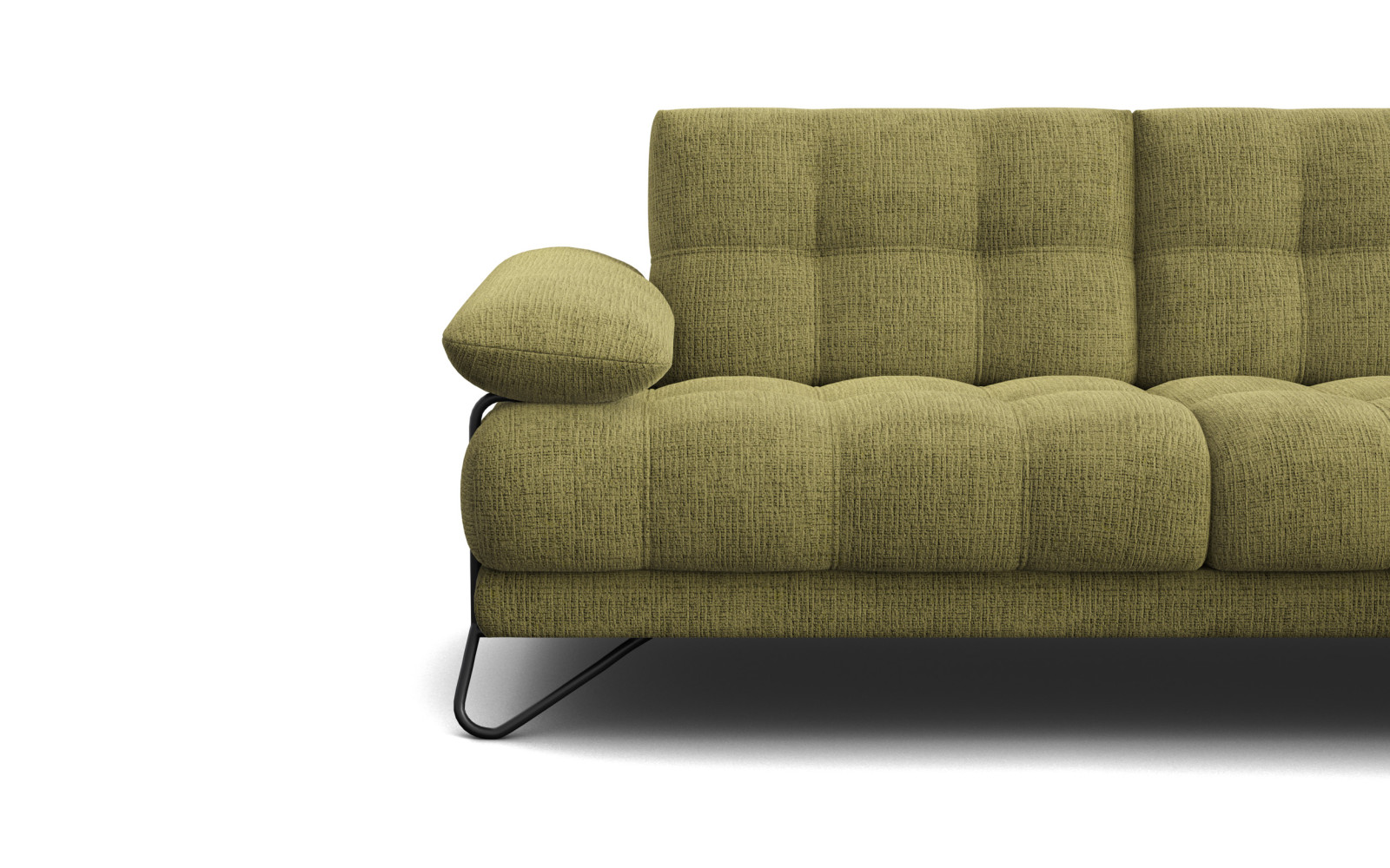 BUBBARA canapé d’angle 4 places droit, olive