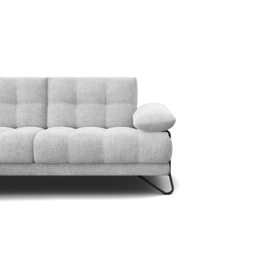 BUBBARA canapé d’angle 4 places gauche, gris clair