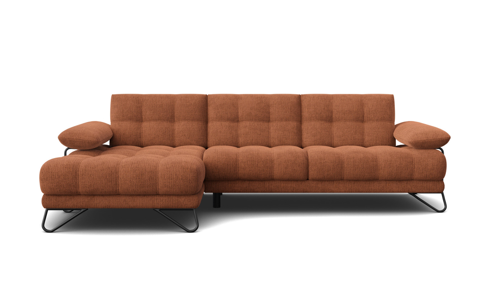 BUBBARA canapé d’angle 4 places gauche, orange