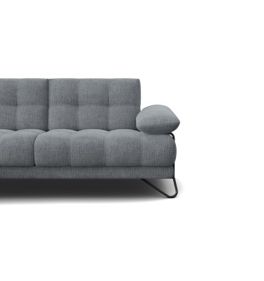 BUBBARA canapé d’angle 4 places gauche, gris foncé