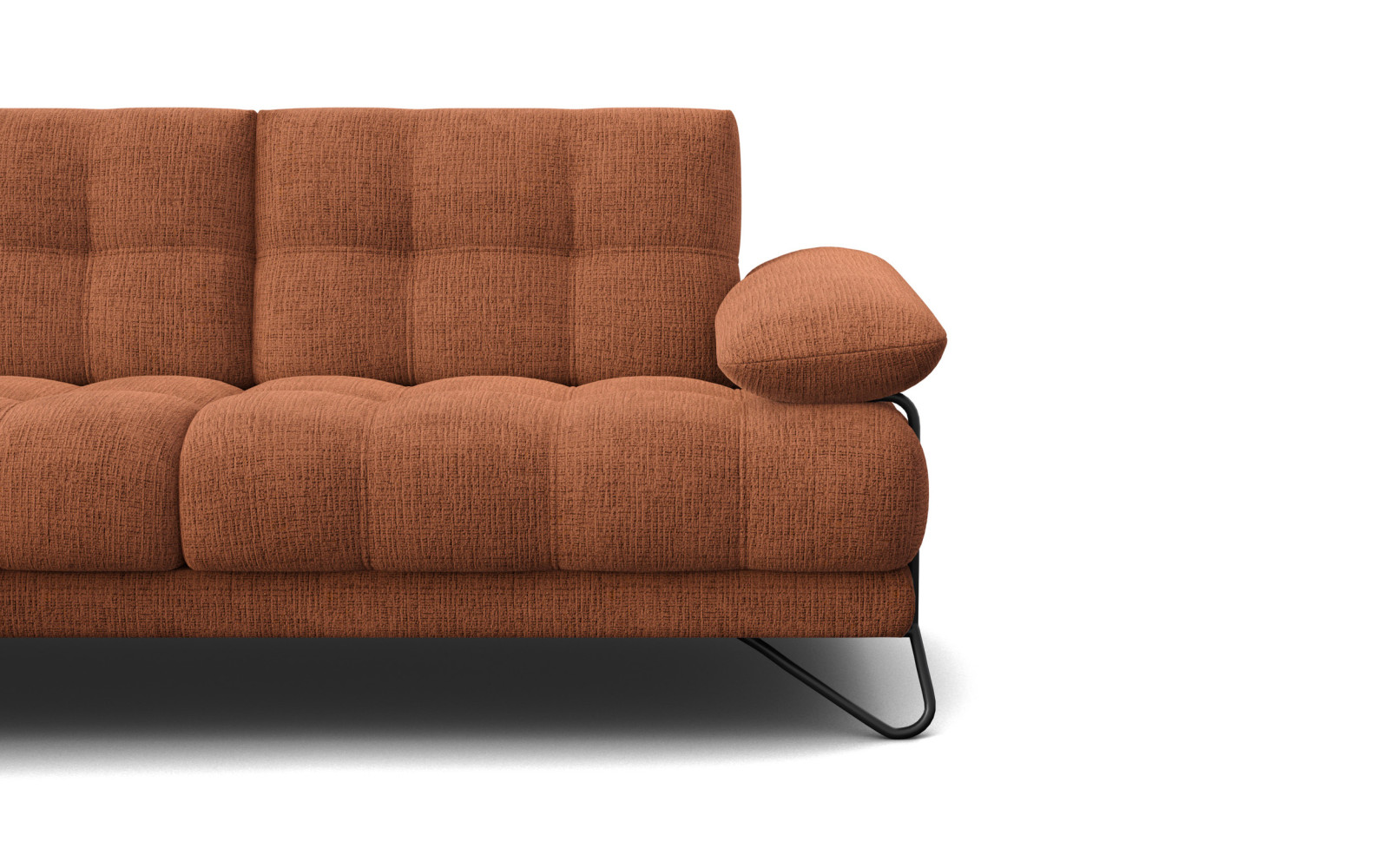 BUBBARA canapé d’angle 4 places gauche, orange