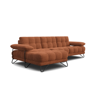 BUBBARA canapé d’angle 4 places gauche, orange