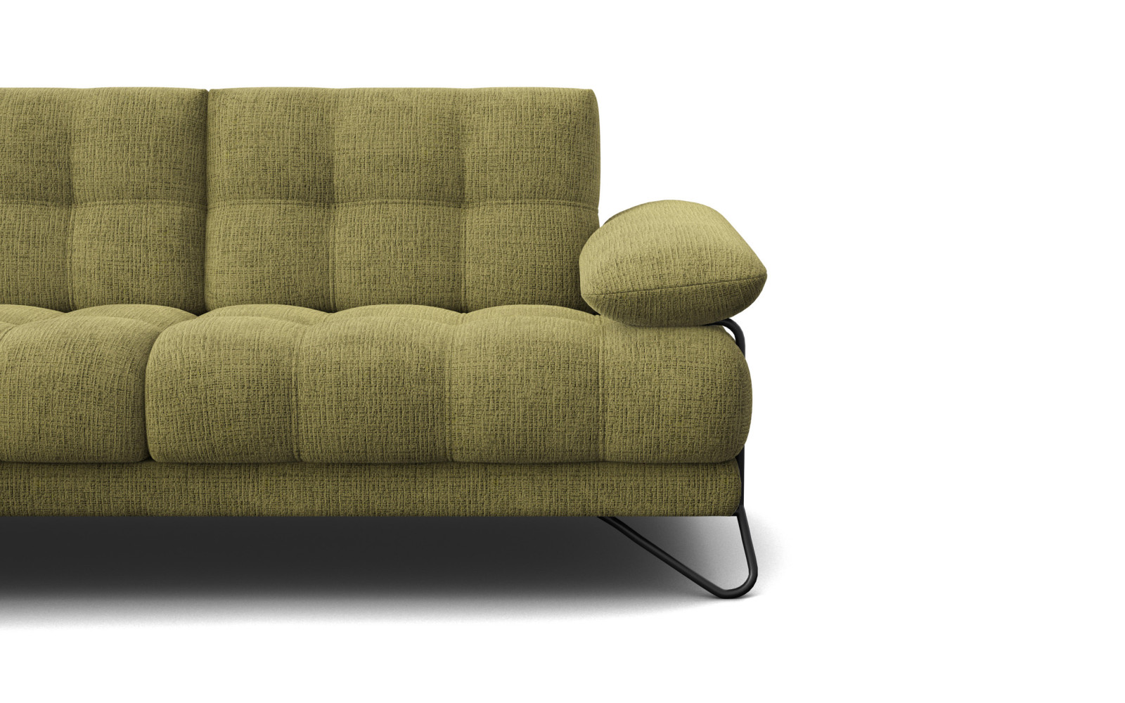 BUBBARA canapé d’angle 4 places gauche, olive