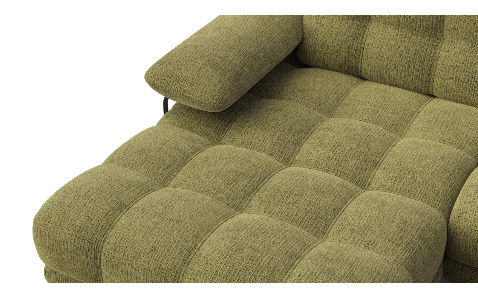 BUBBARA canapé d’angle 4 places gauche, olive