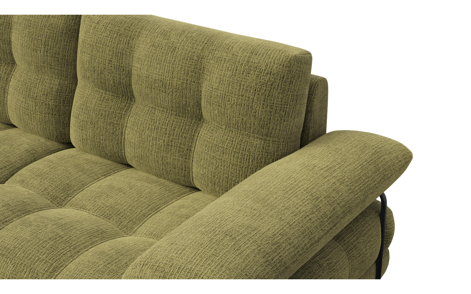 BUBBARA canapé d’angle 4 places gauche, olive