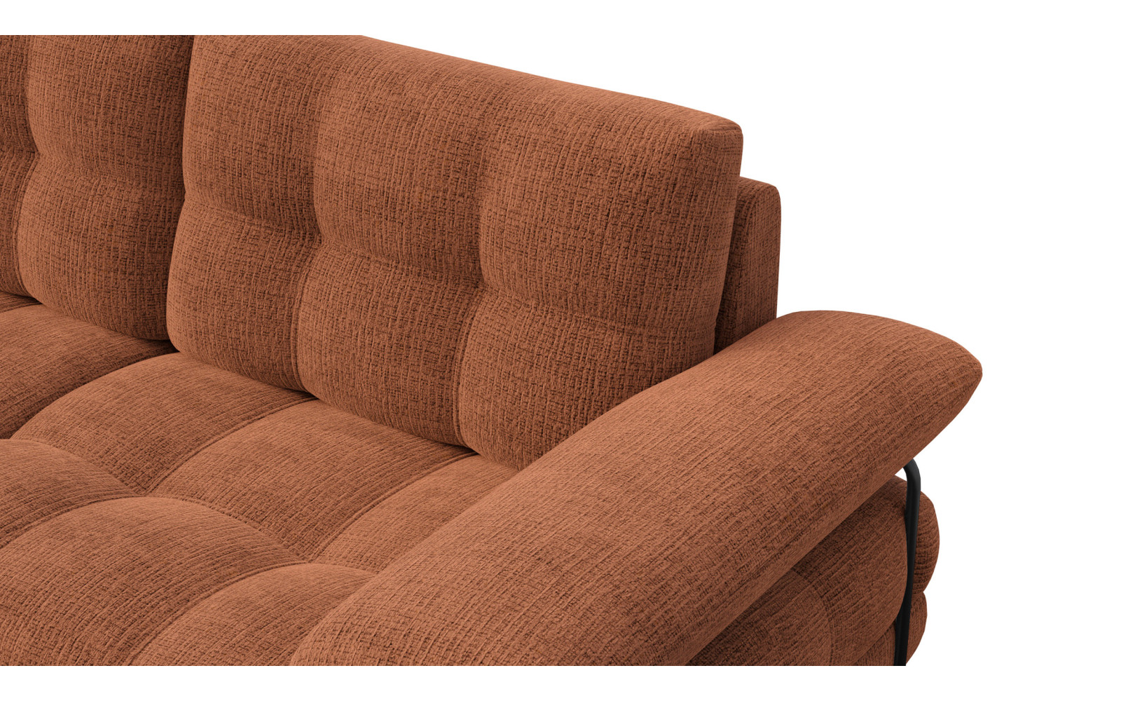 BUBBARA canapé d’angle 4 places gauche, orange