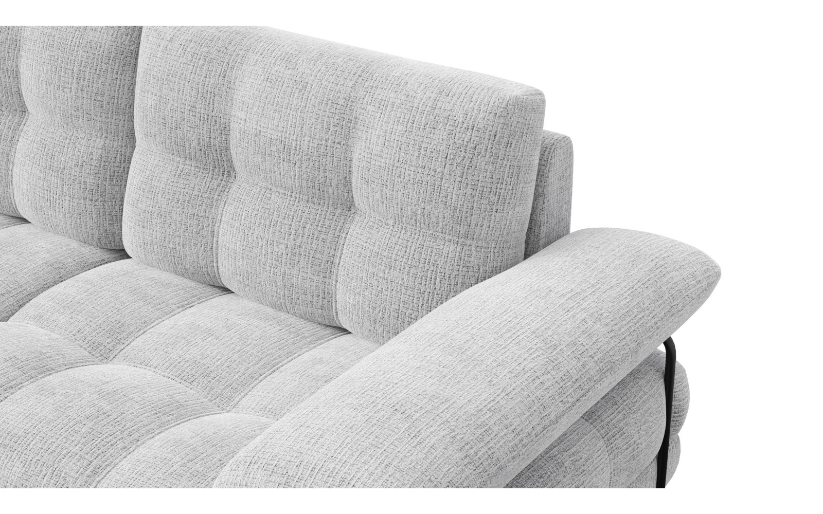 BUBBARA canapé d’angle 4 places gauche, gris clair