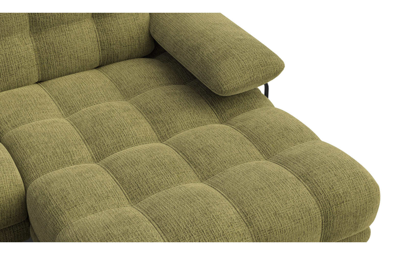 BUBBARA canapé d’angle 4 places droit, olive