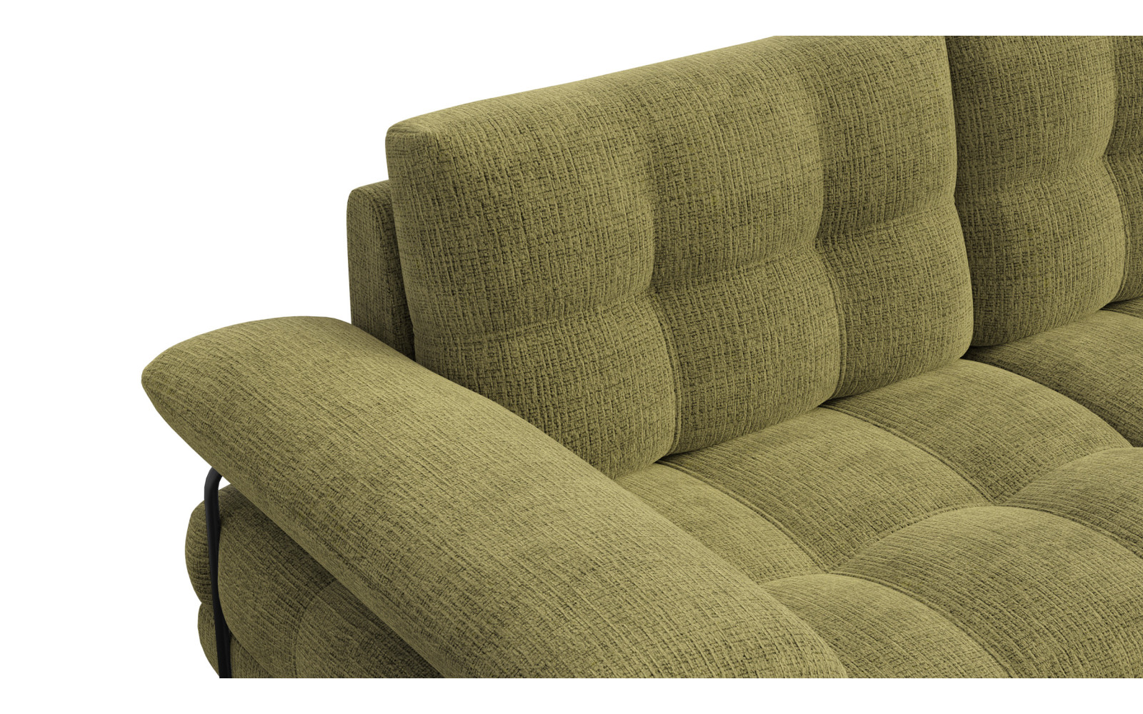 BUBBARA canapé d’angle 4 places droit, olive