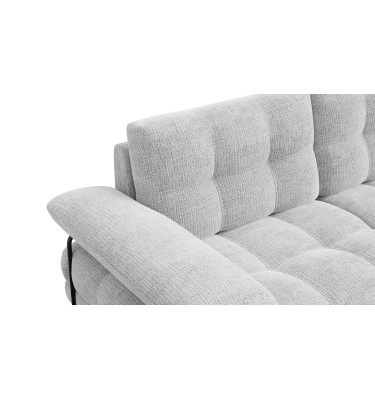 BUBBARA canapé d’angle 4 places droit, gris clair