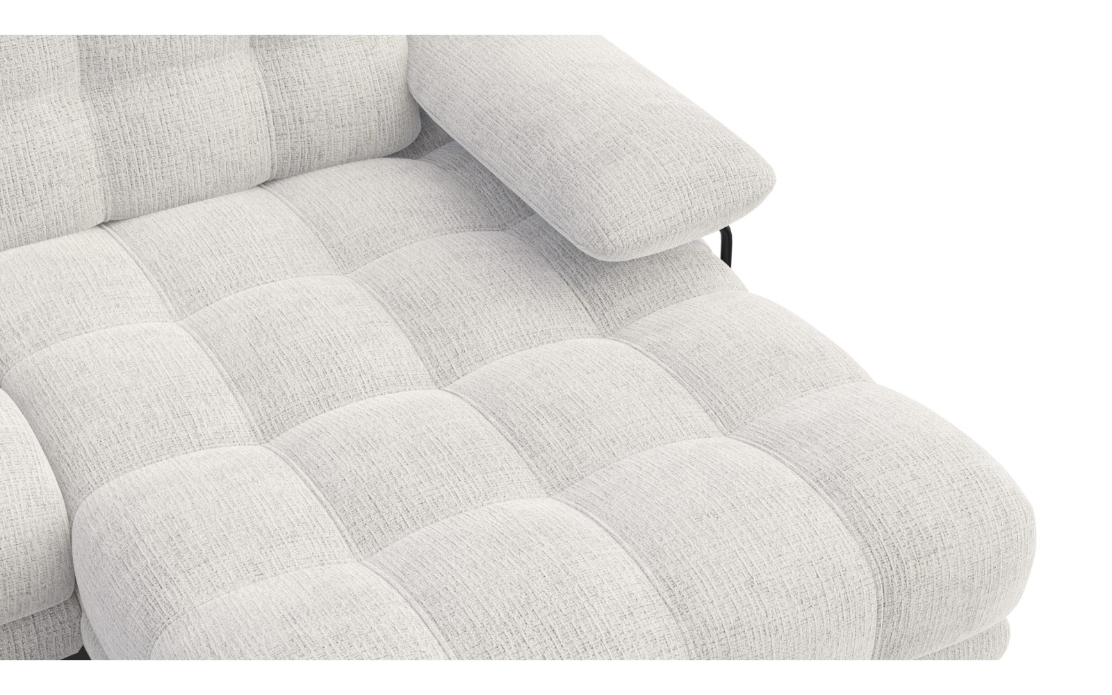 BUBBARA canapé d’angle 4 places droit, crème