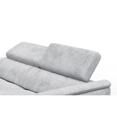 Canapé RODEN 3 places avec 2 Relax, tissu gris clair