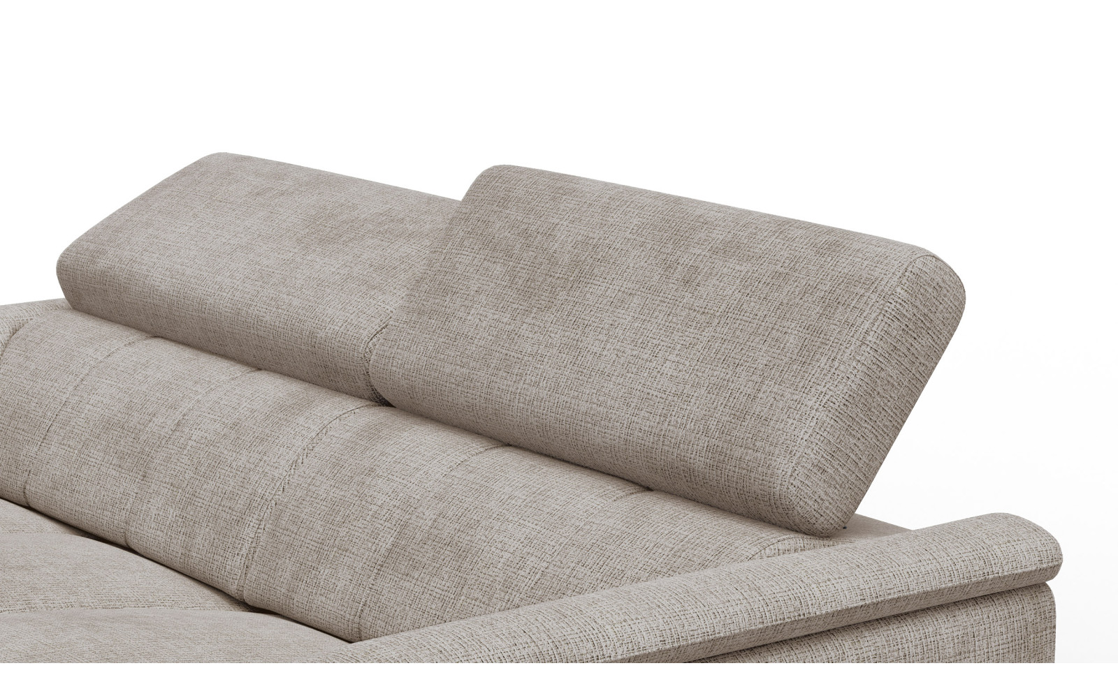 Canapé RODEN 3 places avec 2 Relax, tissu beige