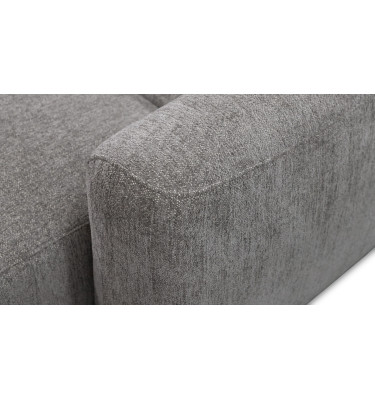 Canapé d'angle 4 places NERO, tissu gris