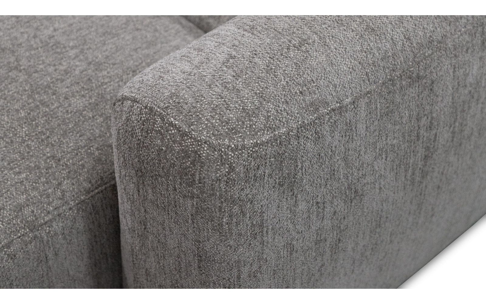 Canapé d'angle 4 places NERO, tissu gris