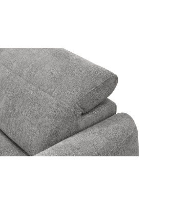 Canapé d'angle 4 places NERO, tissu gris