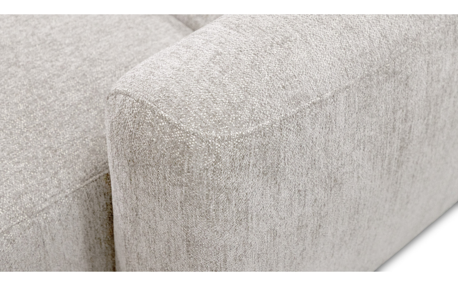 Canapé d'angle 4 places NERO, tissu ecru