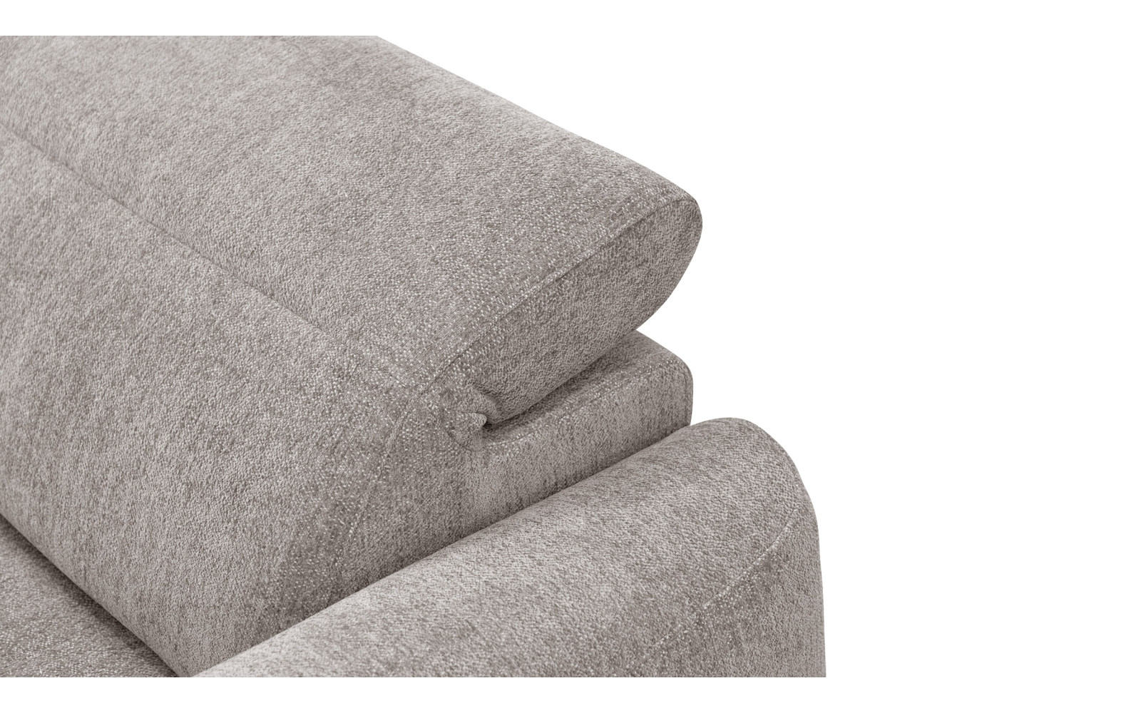 Canapé d'angle 4 places NERO, tissu beige