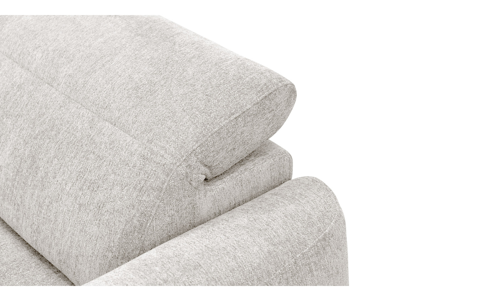 Canapé d'angle 4 places NERO, tissu ecru