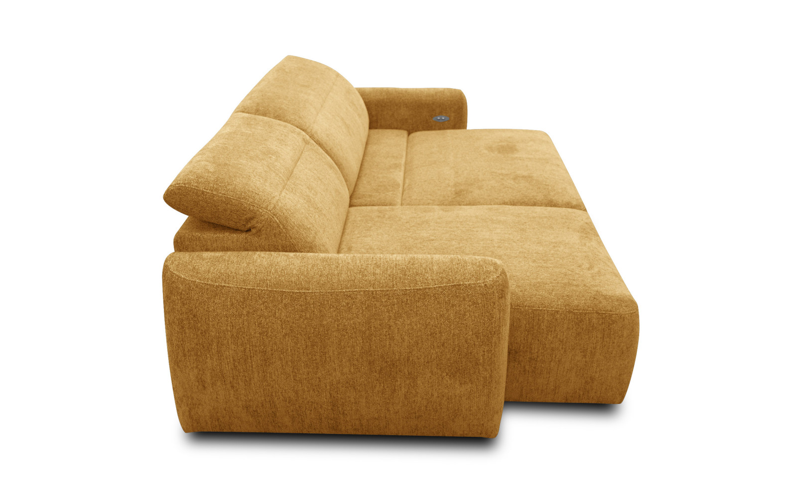 Canapé d'angle 4 places NERO, tissu jaune