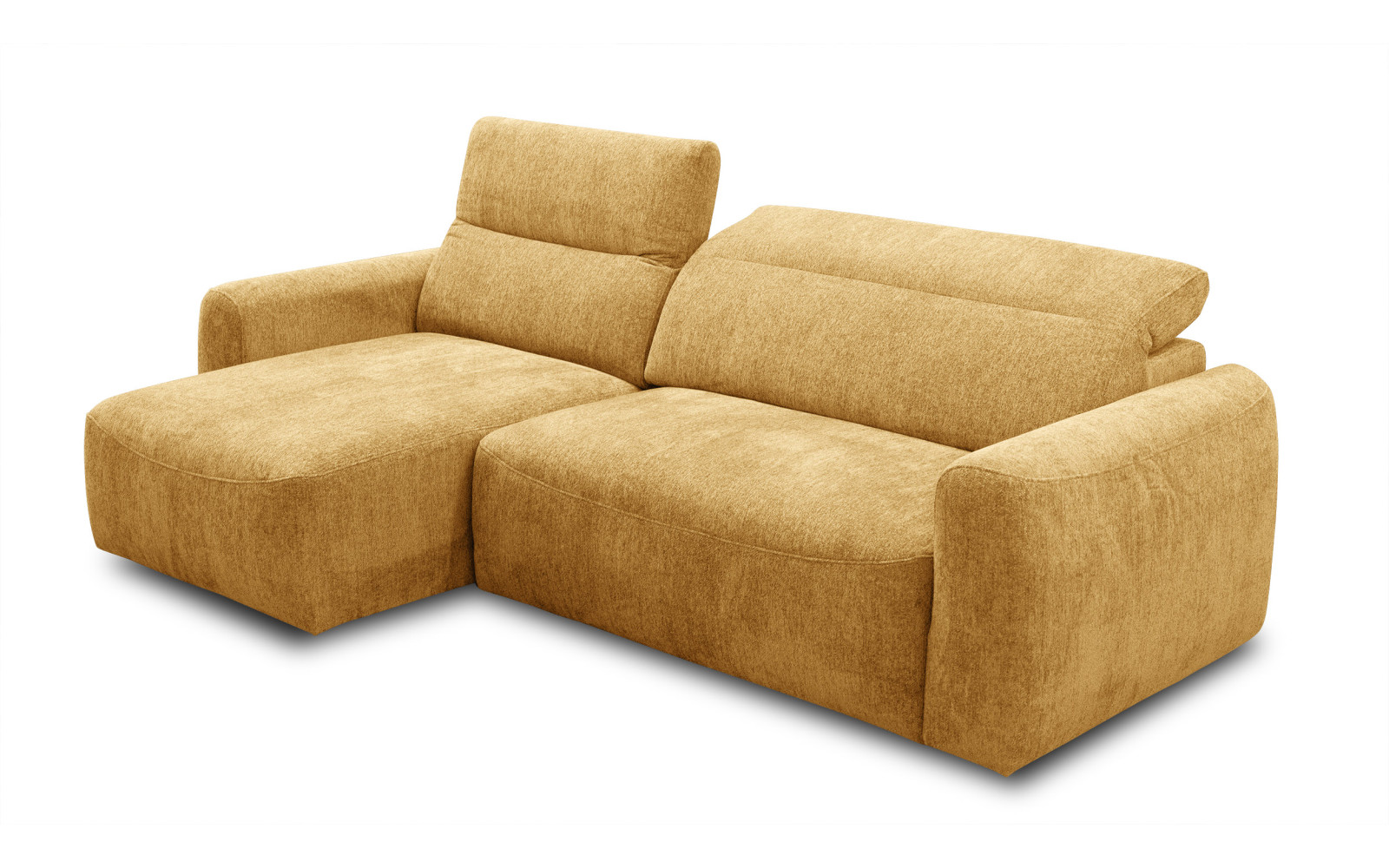 Canapé d'angle 4 places NERO, tissu jaune