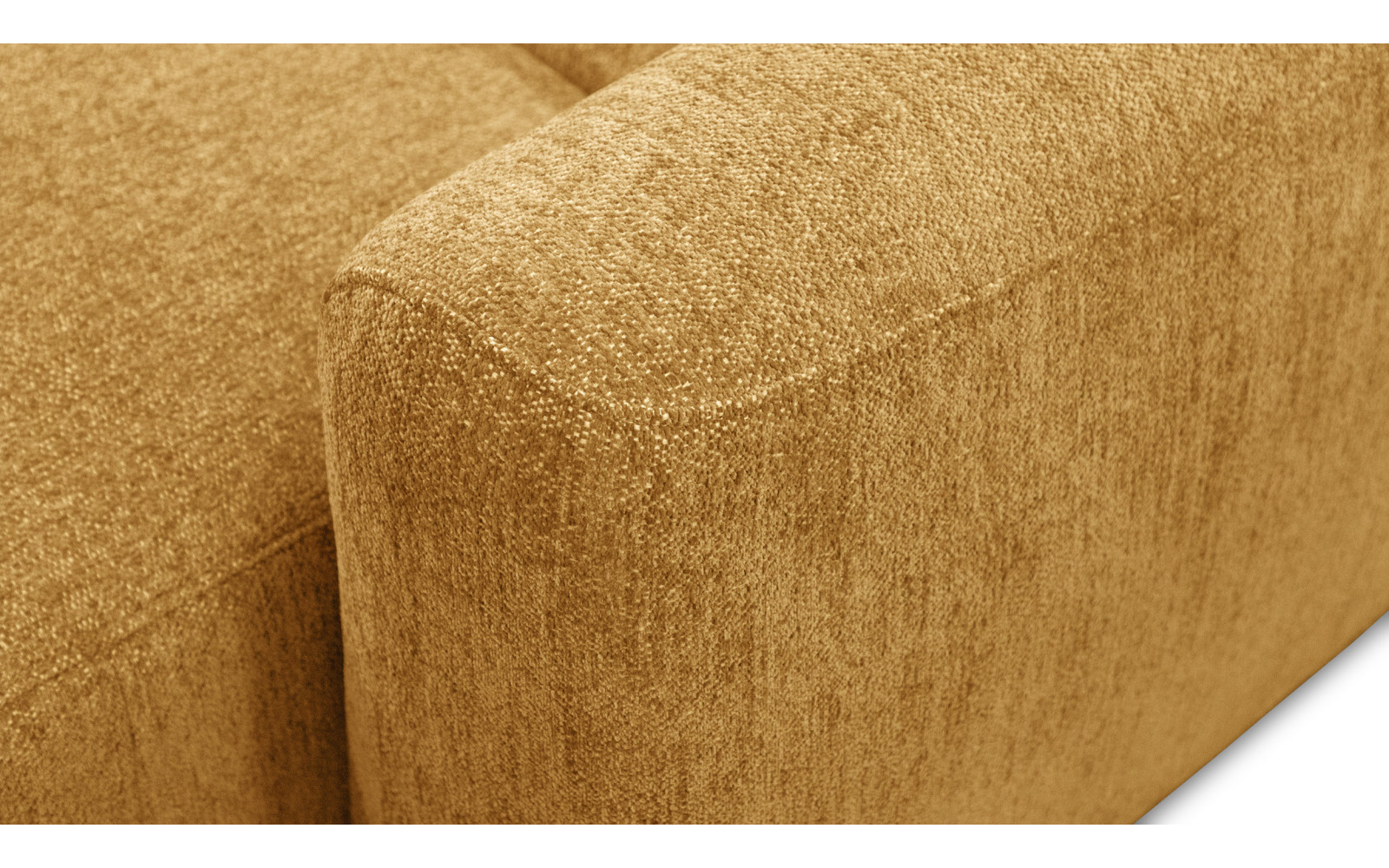 Canapé d'angle 4 places NERO, tissu jaune