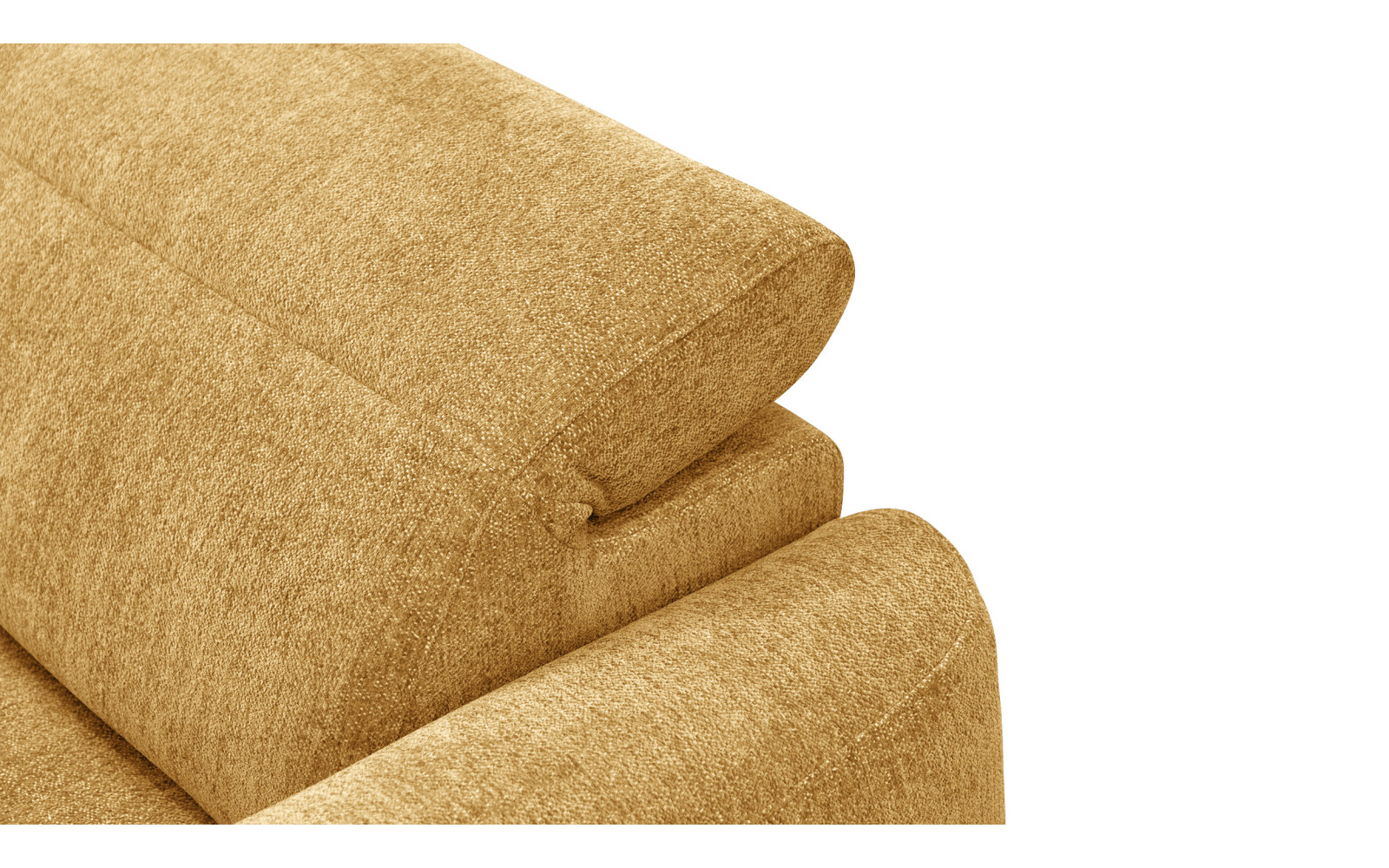 Canapé d'angle 4 places NERO, tissu jaune