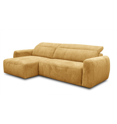Canapé d'angle 4 places NERO, tissu jaune