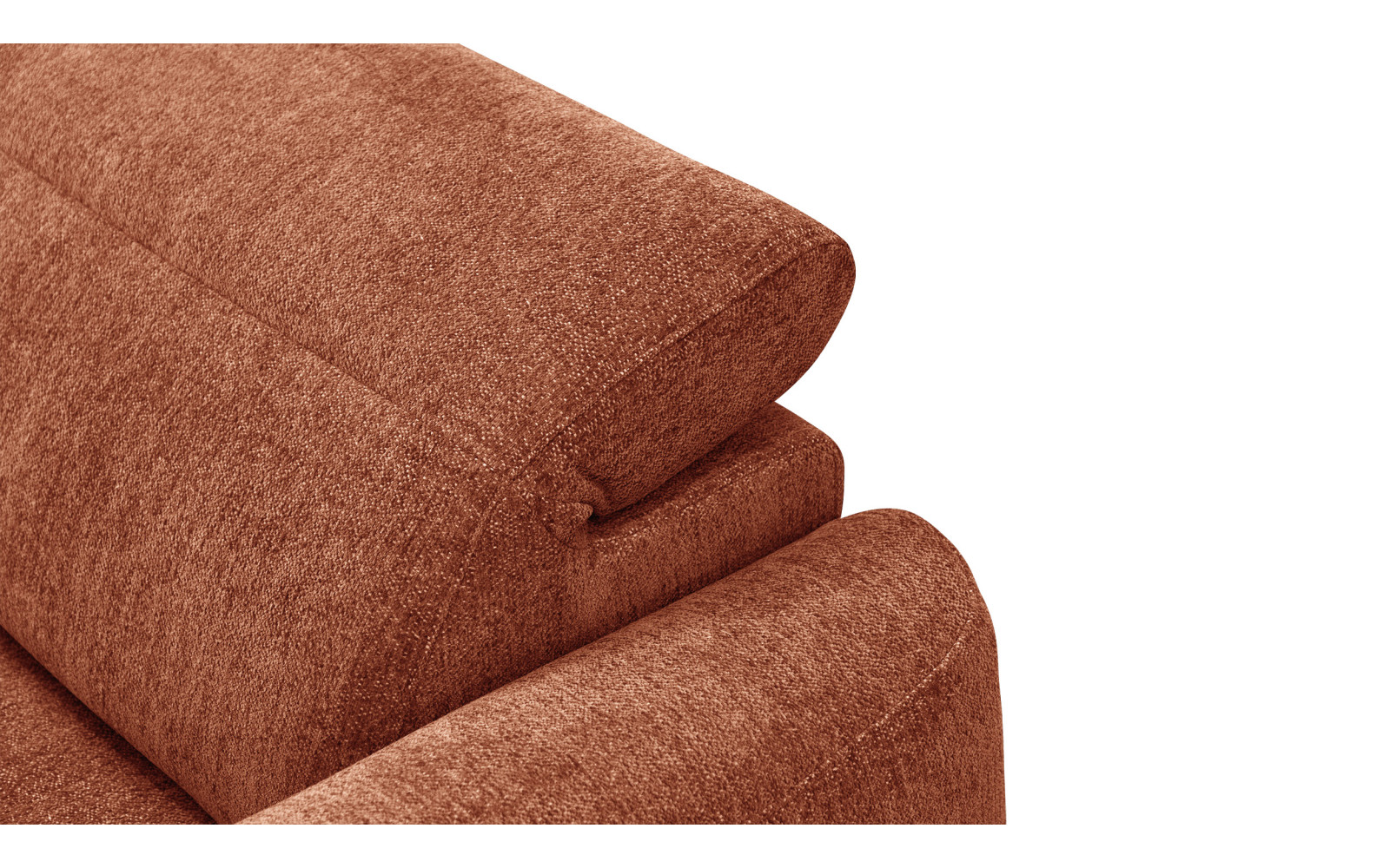 Canapé d'angle 4 places NERO, tissu orange