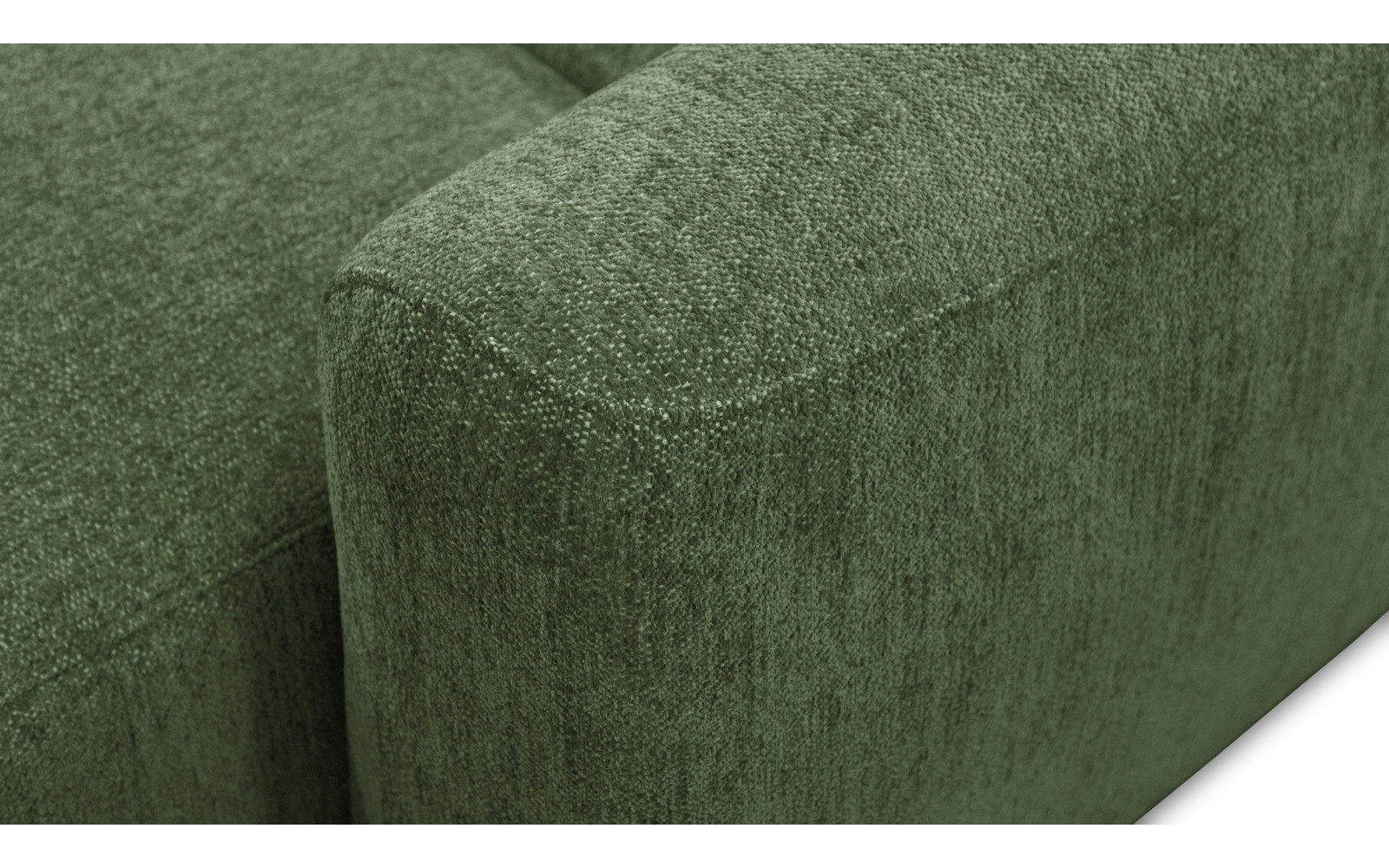 Canapé d'angle 4 places NERO, tissu vert
